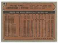 1972 Topps Willie Mays #49